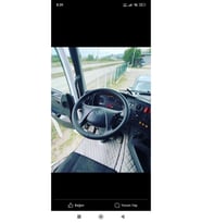DİKİŞLİ DİREKSİYON KILIFI DAMARLI SİYAH DERİ KIRMIZI DİKİŞLİ ACTROS AXOR İÇİN