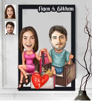 Kişiye Özel 3D  Ahşap Tablo Sevgililer Günü Hediyesi 30x40 -16