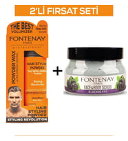 Fontenay Pudra Toz Wax Turuncu 20gr+Face And Body Peeling Scrub Yüz Maskesi Böğürtlen 350ml 2'Li Set