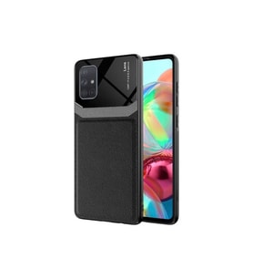 Samsung Galaxy A71 Uyumlu Kılıf Zore Emiks Kapak (Siyah)