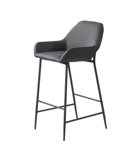 1 ADET LORİN ADA MUTFAK VE BAR SANDALYESİ - BAR TABURESİ - SUNİ DERİ - METAL SİYAH AYAK