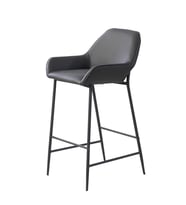 1 ADET LORİN ADA MUTFAK VE BAR SANDALYESİ - BAR TABURESİ - SUNİ DERİ - METAL SİYAH AYAK