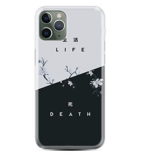 Apple iPhone 11 12 13 14 Pro Max Kılıf Desemli Silikon Life and Death 1339