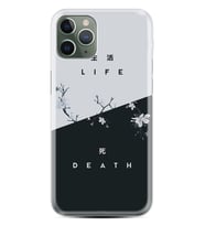 Apple iPhone 11 12 13 14 Pro Max Kılıf Desemli Silikon Life and Death 1339