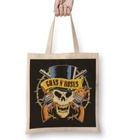 Gunsn Roses Skull Logo Bez Çanta Uzun Saplı