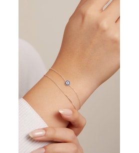 Elika Silver 925 Ayar Gümüş Nazar Model İkili Bileklik Set