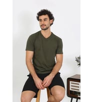 Giyim Erkek Penye Haki 3'lü Pijama Takımı