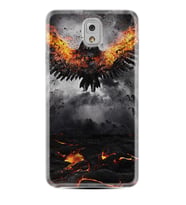 Samsung Note 3 4 5 8 9 20 Ultra 10 Lite Kılıf Desenli Silikon Ateş Kartalı 1766