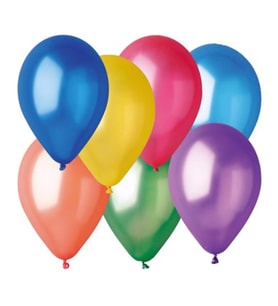 Metalik Balon Karışık Renkler 100 lü