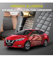 Nissan Almera Antrasit Renk Tay Tüyü Cepli & Terletmez Sırtlı Oto Koltuk Minder Seti - Koltuk Koruma Kılıfı (ÖN & ARKA TAM SET)