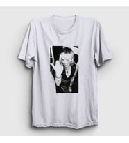 Presmono Unisex Beyaz Flip Miley Cyrus T-Shirt 400269tt (Beyaz)