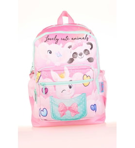 Kaukko Kids Sırt Çantası Layer Animals L5196 (Pembe)