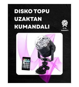 Mey İthalat® Kompakt Tasarımlı, Döner Renkli LED Disko Topu - Ev ve Profesyonel Kullanım