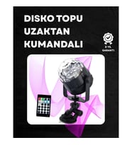 Mey İthalat® Kompakt Tasarımlı, Döner Renkli LED Disko Topu - Ev ve Profesyonel Kullanım