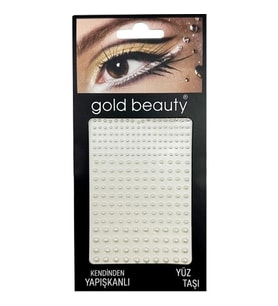 Gold Beauty 244 Adet Kendinden Yapışkanlı Inci Tırnak Taşı ve Yüz Taşı Vücut Taşı-8682376125031