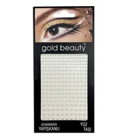 Gold Beauty 244 Adet Kendinden Yapışkanlı Inci Tırnak Taşı ve Yüz Taşı Vücut Taşı-8682376125031