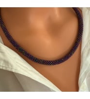 Chibeads Işıltılı Mor Kolye Bileklik Set