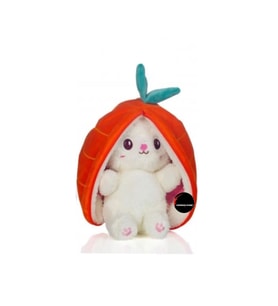 Sevimli Çilek Tavşan Peluş Oyuncak 35 cm Büyük Boy Hediyelik Uyku Arkadaşı (Çok Renkli)
