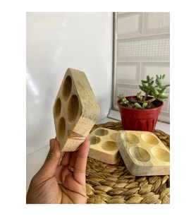 Ahşap 4'lü Kare Yumurtalık 11x11x3 Cm