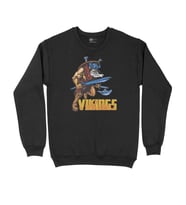 Viking Kılınç ve Balta Siyah Sweatshirt