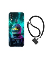 Spark 8T Kılıf Resimli Boyun Askılı İpli Desenli Silikon Series Space 1814