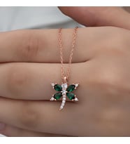 Gümüş Rose Yusufçuk Kadın Kolye