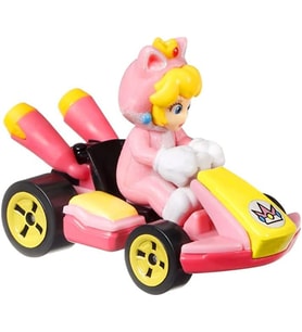 Hot Wheels Mario Kart Cat Peach, Standard Kart [Pink] (Çok Renkli)