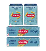 Barilla Glutensiz Fusilli ve Spagetti Makarna 400 gr 4 lü Karma Paket