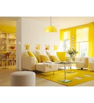 RİOLİGHT MODERN SARI İÇİ BEYAZ OTURMA ODASI İÇİN TEKLİ METAL SARKIT AVİZE ÇAP:30CM