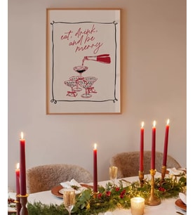 Çerçevesiz Poster Şık Yılbaşı Sofrası