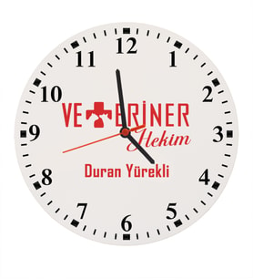 Kişiye Özel Veteriner Tasarımlı Duvar Saati