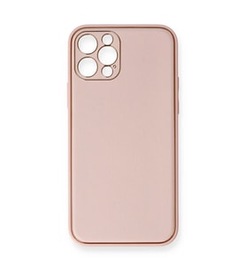 Apple İphone 12 Pro Kılıf Coco Deri Silikon Kapak - Pembe