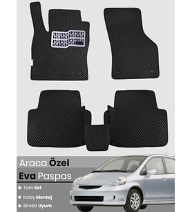 HONDA JAZZ HATCHBACK (2002-2008) Uyumlu EVA Paspas Tam Set–Araca Özel,Kolay Montaj