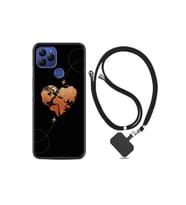 General Mobile Gm 21 Plus Kılıf Silikon Ipli Boyun Askılı Desenli Plane Heart 1721