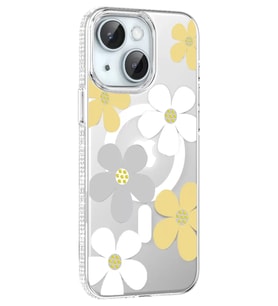 Iphone 14 Floral Magsafe Kapak - Sarı