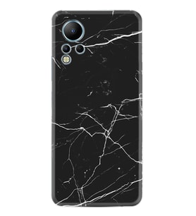 Infınix Note 12 Kılıf Resimli Desenli Baskılı Silikon Siyah Mermer 1299