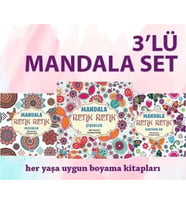 Set Mandala Renk Renk Desenler Çiçekler Hayvanlar