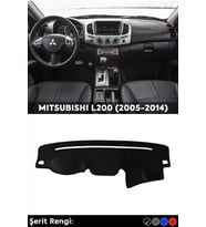 Mıtsubıshı L200 (2005-2014) 3d Torpido Koruma Kılıfı - Ön Göğüs Kaplama - Siyah Şerit