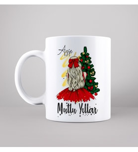 Mutlu Yıllar & Merry Christmas & Yılbaşı Tasarımlı Kupa Kişiye Özel