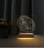 Helezon Lamba Kişiye Özel İsimli 3d Led Masa Lambası Doğum Günü Hediyesi Lamba