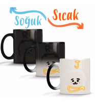 Bt21 Glowing RJ Bts Sihirli Kupa Bardak Porselen