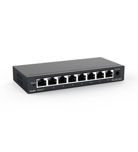 Ruijie Reyee RG-ES108D 8 Port 10/100 Fast Ethernet Tak Çalıştır Switch Metal Kasa (Siyah)