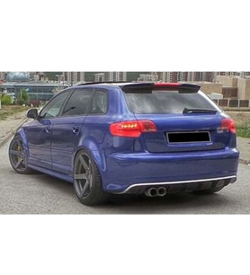 Audi A3 8P 4 Kapı HB Rs3 Spoiler Piona Black Spoyler 2003 2004 2005 2006 2007 2008