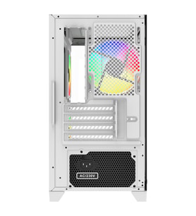 GAMEBOOSTER 600W GB-M6001W 4-Rainbow Fanlı Gaming Mid-Tower PC Kasası Beyaz
