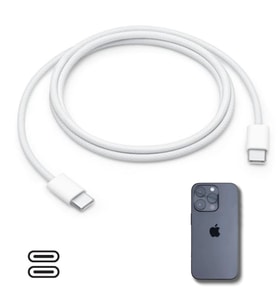 Mcg® Apple 15/15 Pro Type-C to Type-C Hasır Örgü Hızlı Şarj Kablosu (1m)