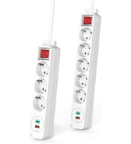 Hama Priz Çubuğu, 3'Lü, Usb-C/A 18W, Pd/Qc™, Şalter, Düz, 1,4 M, W