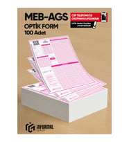 MEB-AGS Deneme Sınavları İçin 100 Adet Optik Form