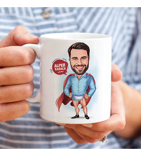 Kişiye Özel Çakma Süper Kahraman Karikatürlü Bardak