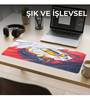Büyük Oyuncu Mouse Pad 300x700 mm, Spor Araba Temalı Mikro Kumaş Yüzeyli Desenli Mousepad, Kaymaz Kauçuk Tabanlı XL Masa Matı (Desk Pad)