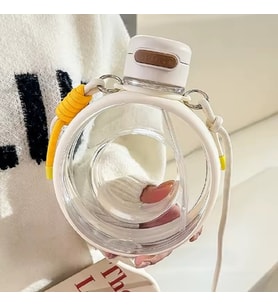 750ml Büyük Kapasiteli Taşınabilir Kamp Spor Matarası (Pamuk Beyaz)